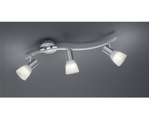 Plafonieră cu spoturi Levisto E14 max. 3x4,9W, becuri LED incluse 3x470 lumeni, sticlă/crom