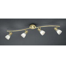 Lumină de plafon cu patru spoturi și bară curbată