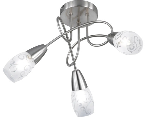 Plafonieră Colmar E14 max. 3x28W, sticlă/nichel