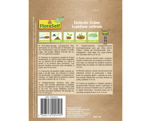 Logo FloraSelf, Pachet de semințe de creson verde simplu