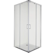 Cabină de duș pătrată Sanotechnik Elite E80SC 80 x 80 x 195 cm sistem Soft Close sticlă transparentă profil crom-thumb-2