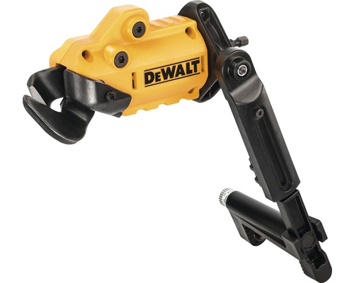 Accesoriu pentru foarfecă de tăiat tabla DeWalt DT70620 Sigla DeWalt. Foarfece electric pentru țevi.