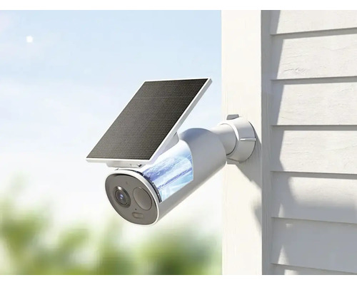 Cameră de supraveghere cu panou solar pentru montare exterioară
