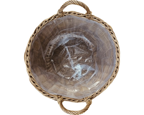 Coș împletit pentru plante cu folie și mânere