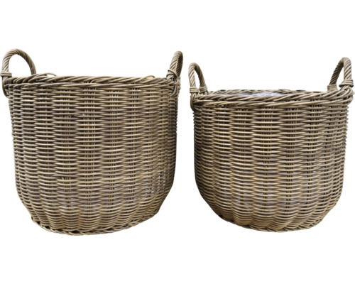 Două coșuri împletite cu mânere