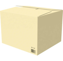 O cutie de carton cu un volum de 81,1 metri cubi.