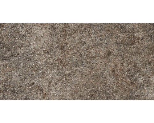 Gresie exterior / interior porțelanată Trentino Tabacco 30x60 cm Prim-plan al unei plăci de podea cu suprafață neregulată