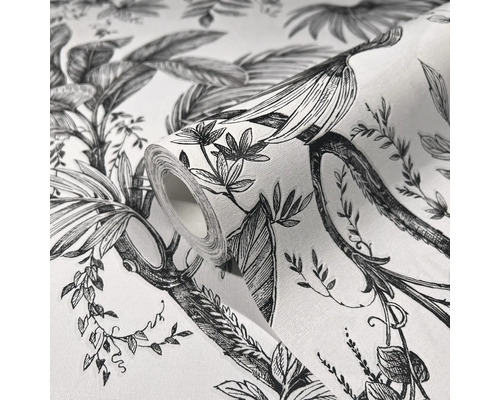 Rola tapetă cu model de plante tropicale