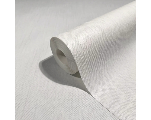 Rola de tapet vlies alb cu structură fină