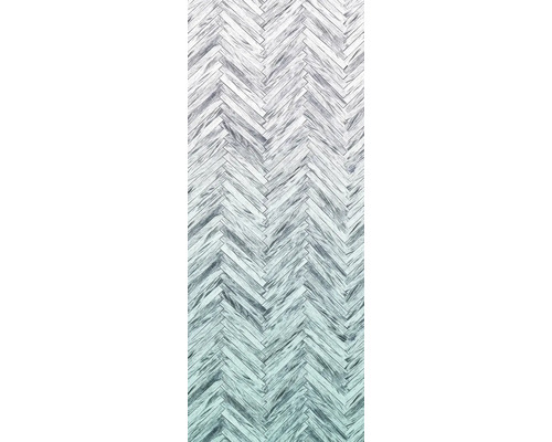 Fototapet vlies 6000B-VD1 Herringbone Panel verde mentă 100x250 cm