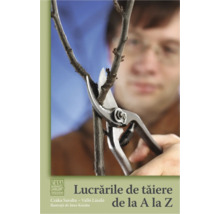 Coperta cărții despre tăierea pomilor cu o persoană care taie o ramură