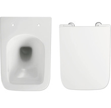 WC suspendat cu spălare verticală cu capac de toaletă