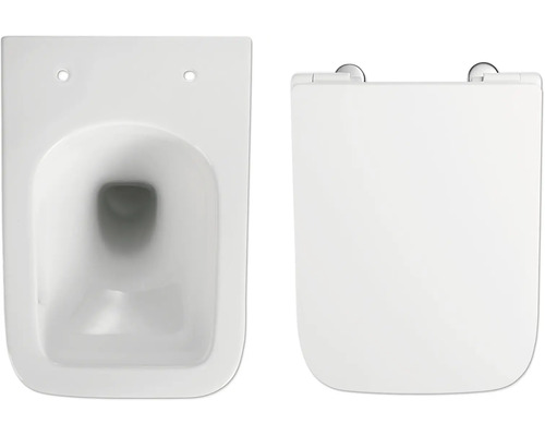 WC suspendat cu spălare verticală cu capac de toaletă