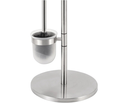 Set perie WC din metal cu bază rotundă