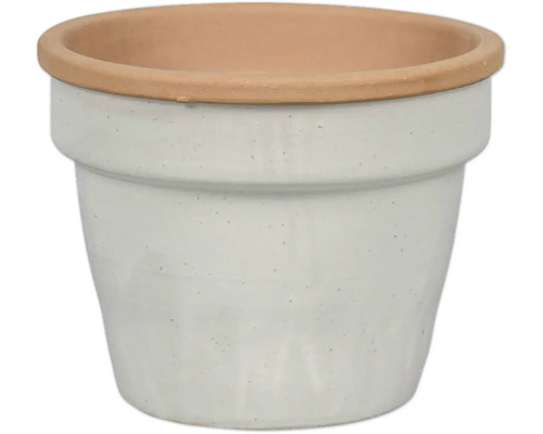 Ghiveci flori Lafiora argilă Ø 34 cm H 26,5 cm alb Ghiveci de flori din ceramică