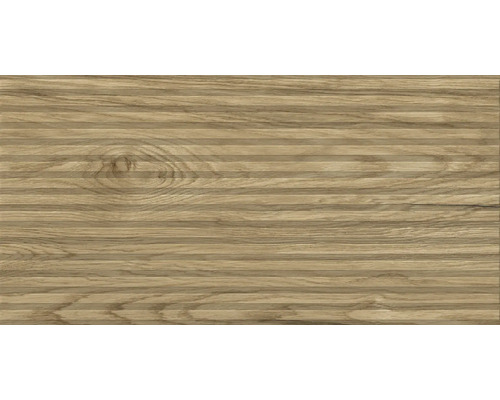 Placă ceramică aspect lemn cu structură orizontală de linii