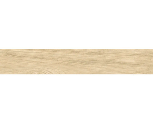 Gresie exterior / interior porțelanată glazurată rectificată Tilia bej 20x120 cm Structură de lemn pentru podele