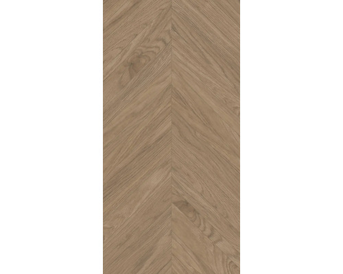 Gresie exterior / interior porțelanată glazurată rectificată Tilia Chevron caramel 60x120 cm Pardoseală din lemn cu model herringbone