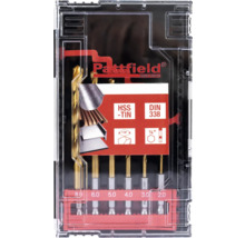 Set burghie Pattfield Ergo Tools cu acoperire HSS-TiN, standard DIN 338