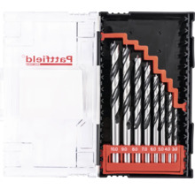Set de burghie pentru lemn de diferite dimensiuni în cutie de depozitare