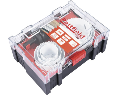 Set de freze cilindrice Pattfield cu dimensiuni diferite în cutie de depozitare