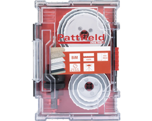 Set de carote Pattfield de diferite dimensiuni într-o cutie transparentă