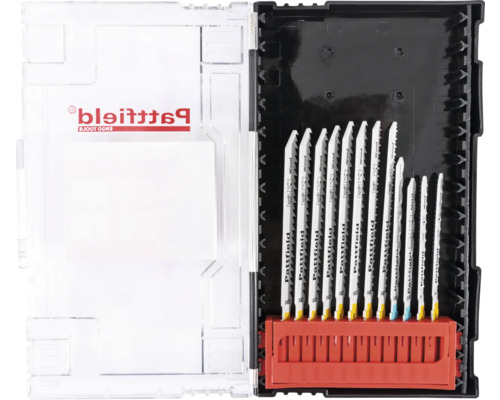 Set pânze de ferăstrău vertical Pattfield pentru lemn și metal în cutie de depozitare