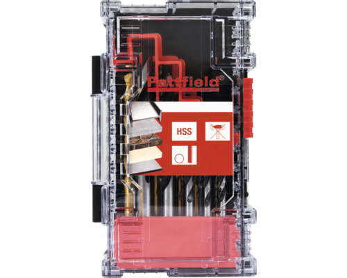 Set de burghie Pattfield în cutie transparentă