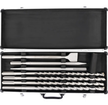 Set de dălți și burghie pentru ciocan rotopercutor în cutie de scule