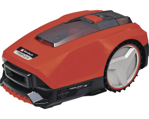 Robot de tuns gazon pe acumulator Einhell Freelexo Smart 750 LCD+, senzor de coliziune/ploaie/ridicare/înclinare, lățime de tăiere 18cm, incl. 1x3Ah acumulator, 2 roți rezervă