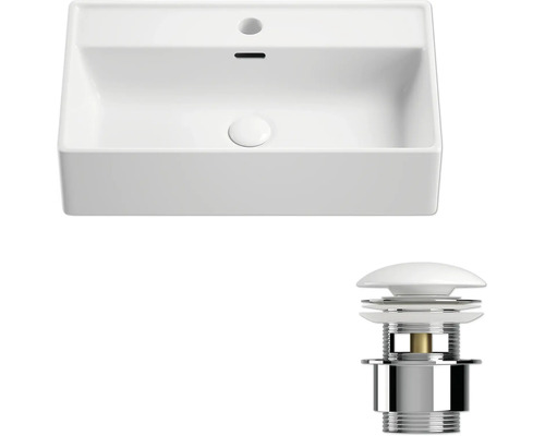 Vedere de sus a unei chiuvete cu armătură de scurgere