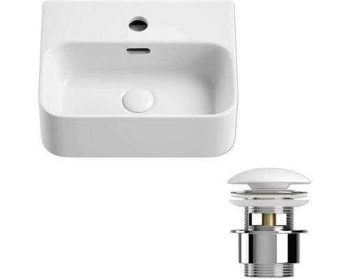 Chiuvetă ceramică cu set de scurgere