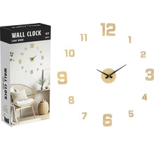 Ceas de perete DIY din lemn deschis, set de 16 piese