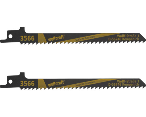 Pânze fierăstrău sabie Wolfcraft 150/130 mm, pentru lemn, 2 bucăți