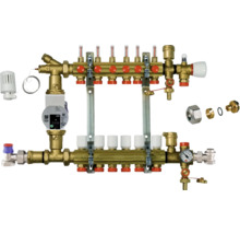 Distribuitor încălzire prin pardoseală cu pompă și accesorii