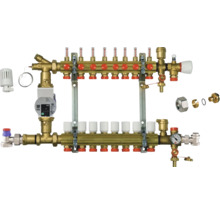 Distribuitor încălzire prin pardoseală cu pompă și cap termostatic