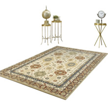 Covor dreptunghiular cu model oriental pe fundal deschis