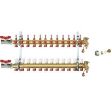 Distribuitor încălzire în pardoseală cu debitmetre și supape