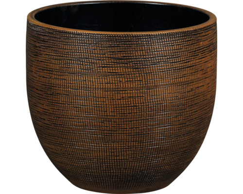 Ghiveci decorativ cu suprafață texturată.