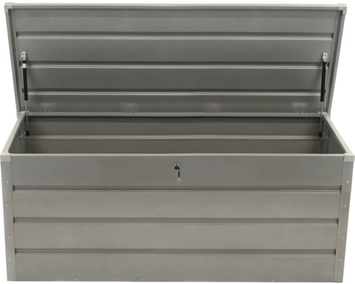 Cutie metalică de grădină deschisă pentru depozitare