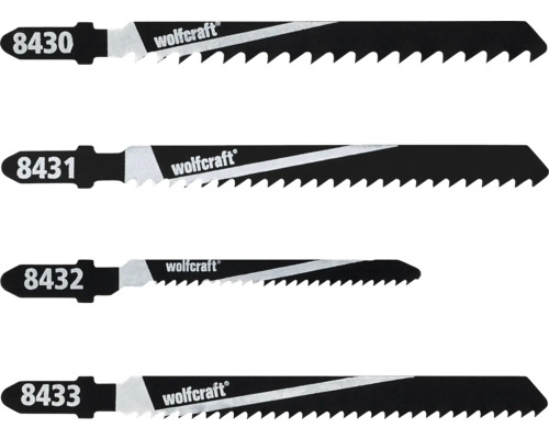Set pânze fierăstrău pendular Wolfcraft 10 piese, prindere T (4 tipuri)