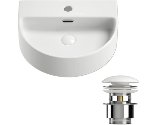 Chiuvetă ceramică cu set de scurgere