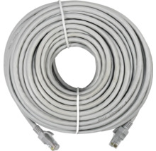 Cablu de rețea gri rulat cu conectori RJ45