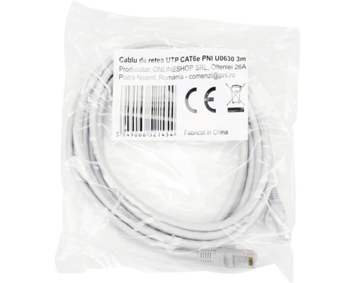 Cablu de rețea UTP CAT6e, 3 metri