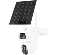 Cameră de supraveghere cu panou solar și antene