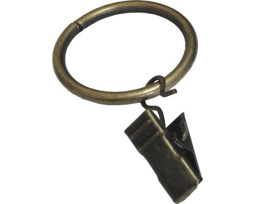 Inele cu clemă Barock auriu antic Ø 19 mm, set 10 buc.