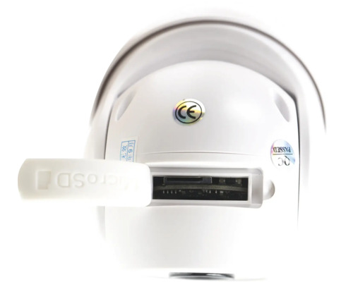 Card MicroSD introdus într-o cameră de supraveghere, marcaj CE