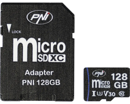 Card de memorie PNI Micro SDXC 128 GB cu adaptor