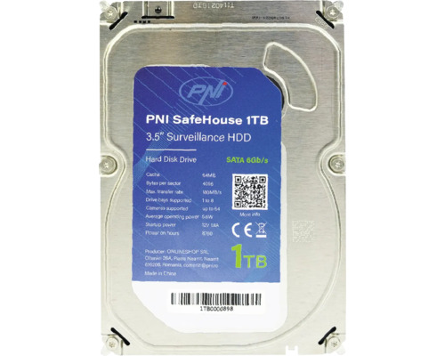 Hard disk intern HDD PNI 1TB Sata III 64Mb/s optimizat sisteme video Hard disk intern HDD PNI 1TB Sata III 64Mb/s optimizat sisteme video