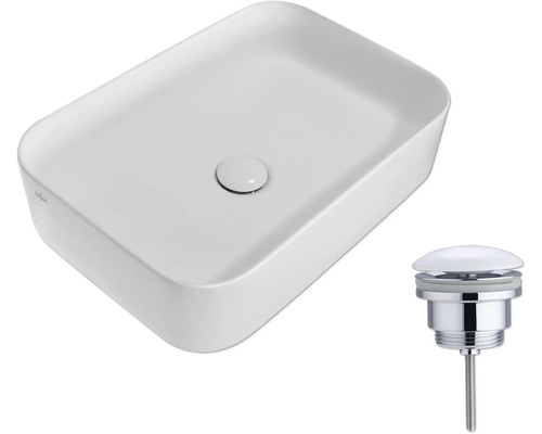 Lavoar ceramic de blat cu ventil pop-up